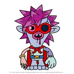 How to Draw Super Zommer from Moshi Monsters