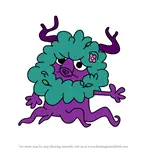 How to Draw Terry Tree Beard from Moshi Monsters