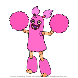 How to Draw PomPom from My Singing Monsters