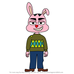 How to Draw Gaster from PaRappa The Rapper