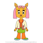 How to Draw Paula Fox from PaRappa The Rapper