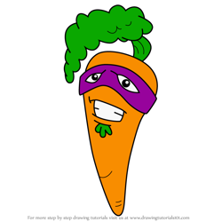 How to Draw Carrot from Pajama Sam