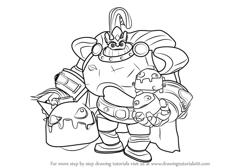 How to Draw Bomb King from Paladins (Paladins) Step by Step ...