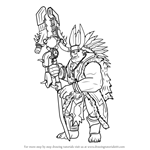 How to Draw Grohk from Paladins