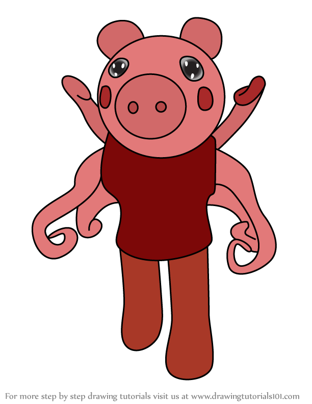 COMO DESENHAR O PIGGY PARASEE DO PIGGY ROBLOX / DESENHOS DO PIGGY ROBLOX /  how to draw piggy parasee 