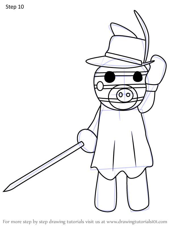 How to Draw Zizzy from Piggy (Piggy) Step by Step | DrawingTutorials101.com