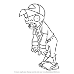How to Draw Baseball Zombie from Plants vs. Zombies