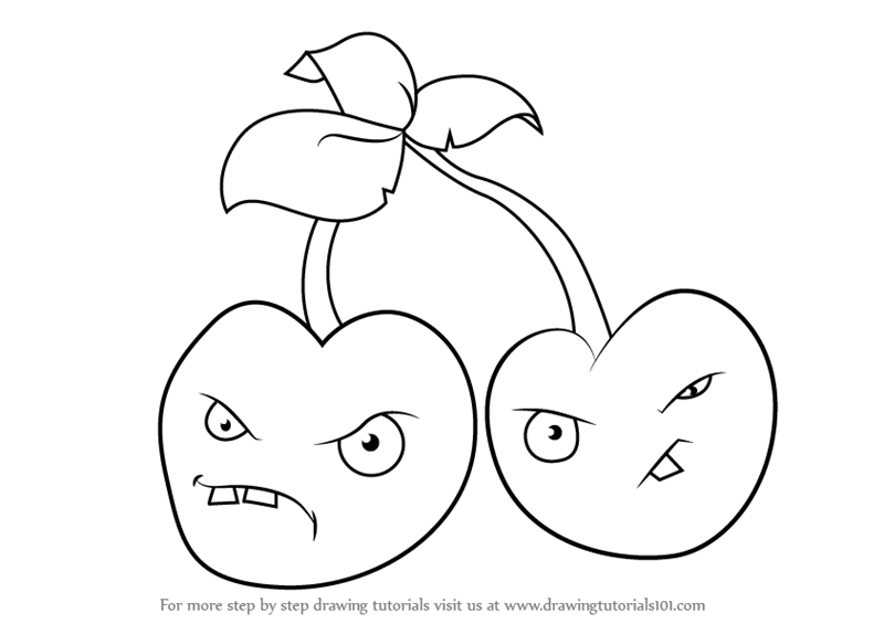 Plants Vs Zombies Coloring Pages Cherry Bomb Tramadol Colors