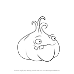 How to Draw Garlic from Plants vs. Zombies