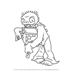 How to Draw Jack-in-the-Box Zombie from Plants vs. Zombies