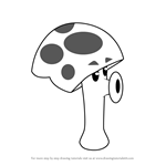 How to Draw Scaredy-shroom from Plants vs. Zombies