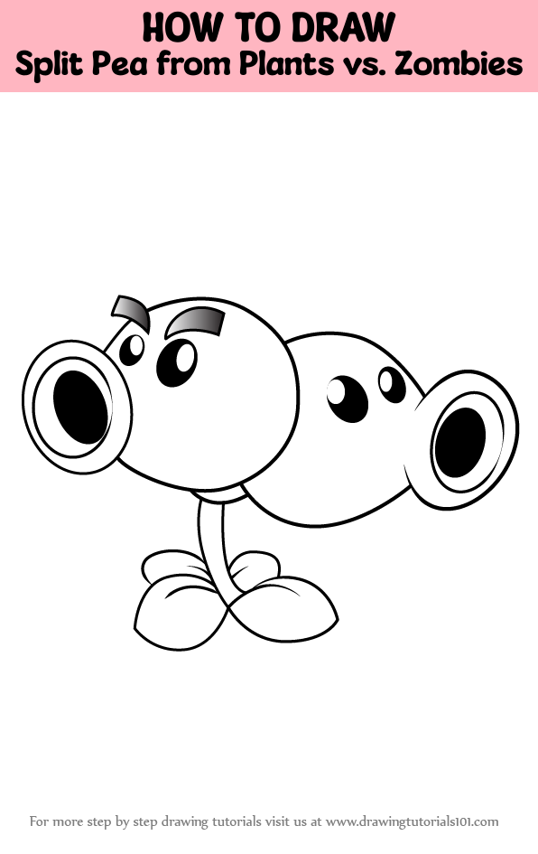 How to Draw Split Pea from Plants vs. Zombies (Plants vs. Zombies) Step