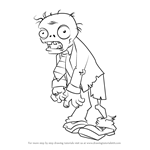 How to Draw Zombie from Plants vs. Zombies
