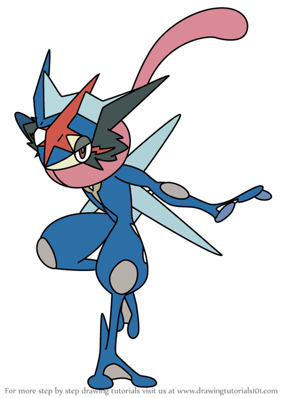 como dibujar a greninja, how to draw greninja