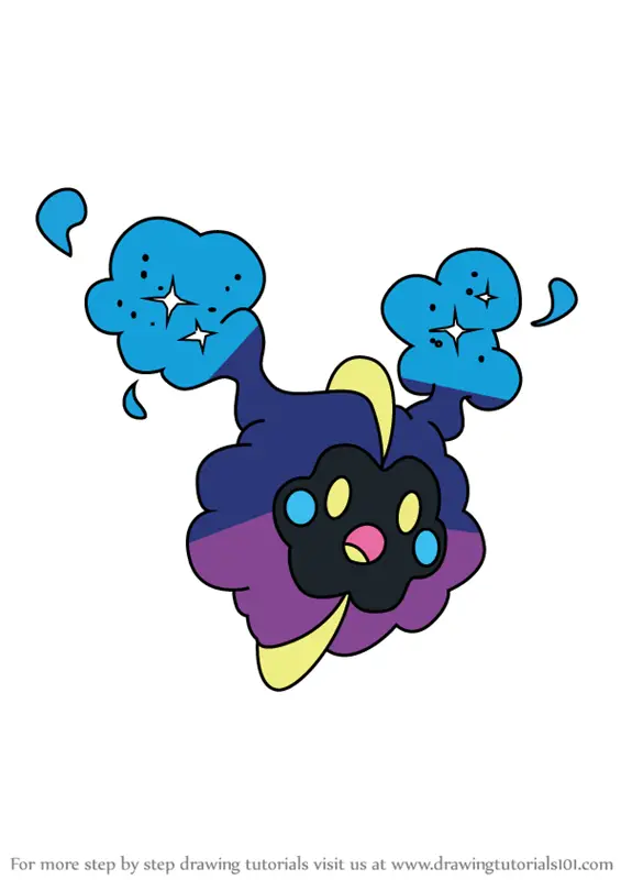 Learn How To Draw Cosmog From Pokemon Sun And Moon Pokemon Sun And Moon Step By Step Drawing Tutorials