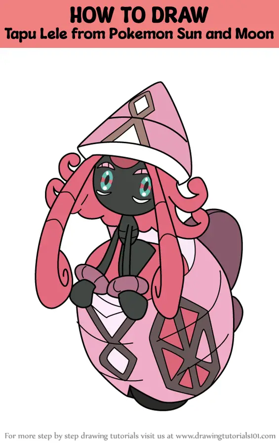 How to Draw Tapu Lele from Pokemon Sun and Moon (Pokémon Sun and