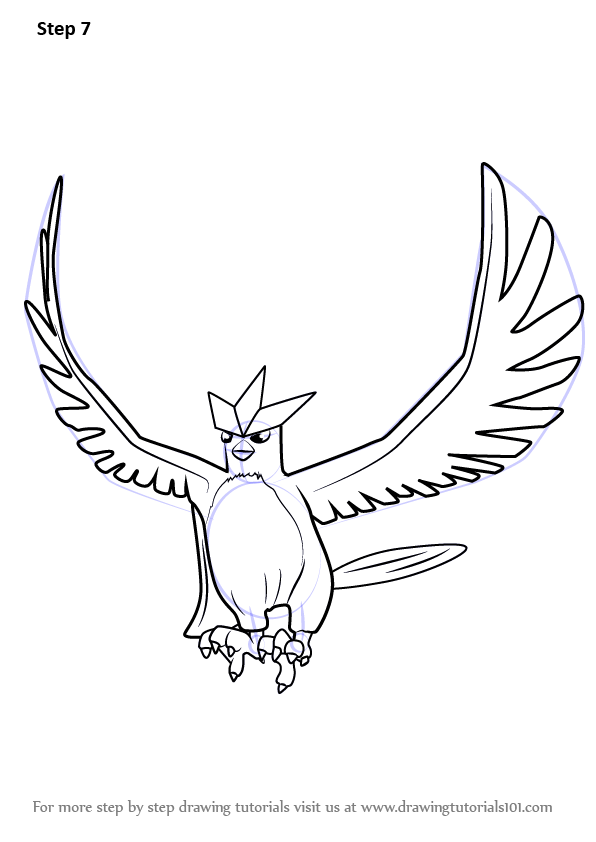 Learn How to Draw Articuno from Pokemon GO (Pokemon GO) Step by Step