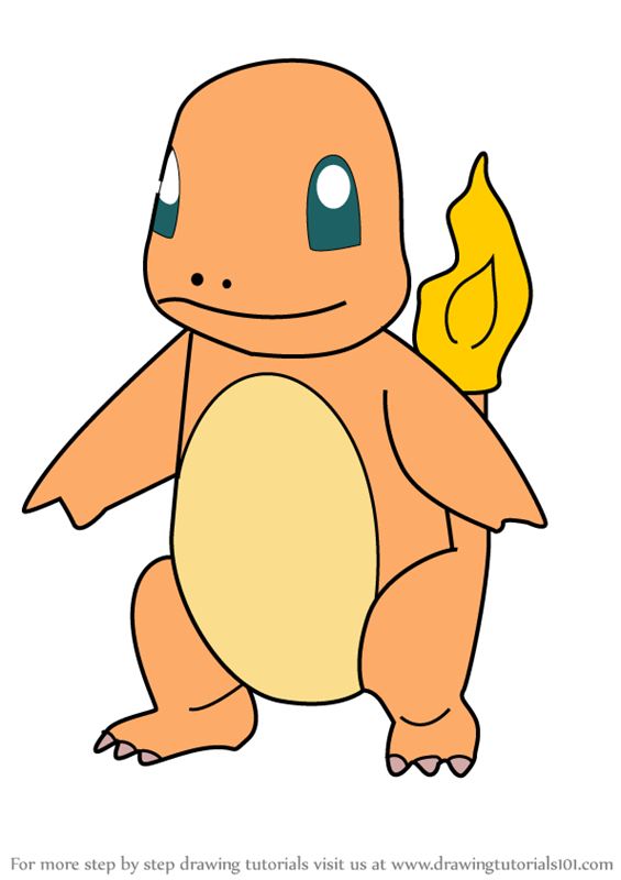 Learn How to Draw Charmander from Pokemon GO (Pokemon GO) Step by Step