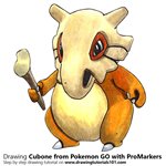 How to Draw Cubone from Pokemon GO