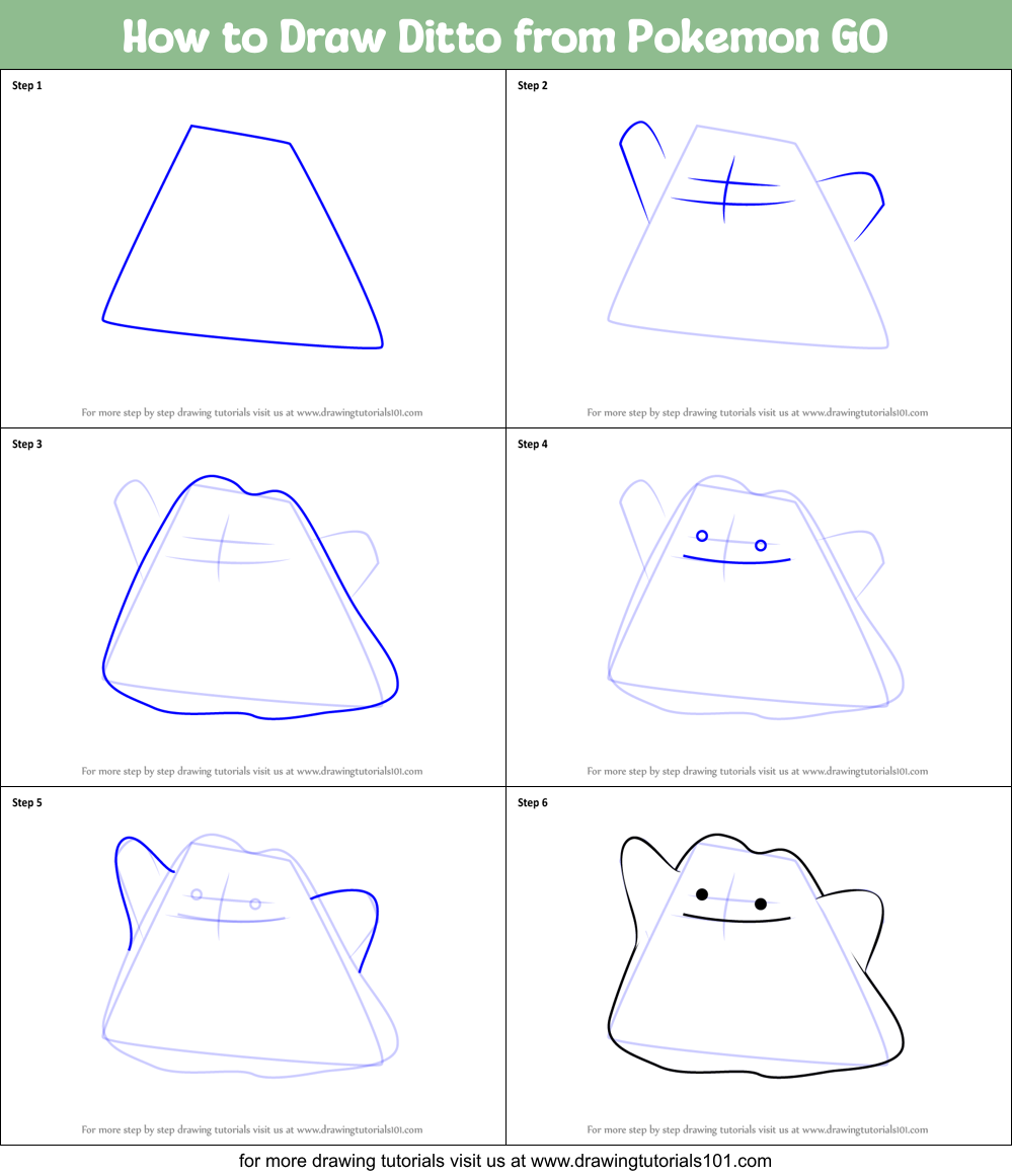 How To Draw Pokemon Ditto