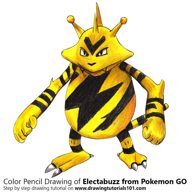  Electabuzz  from Pokemon  GO Colored Pencils Drawing 