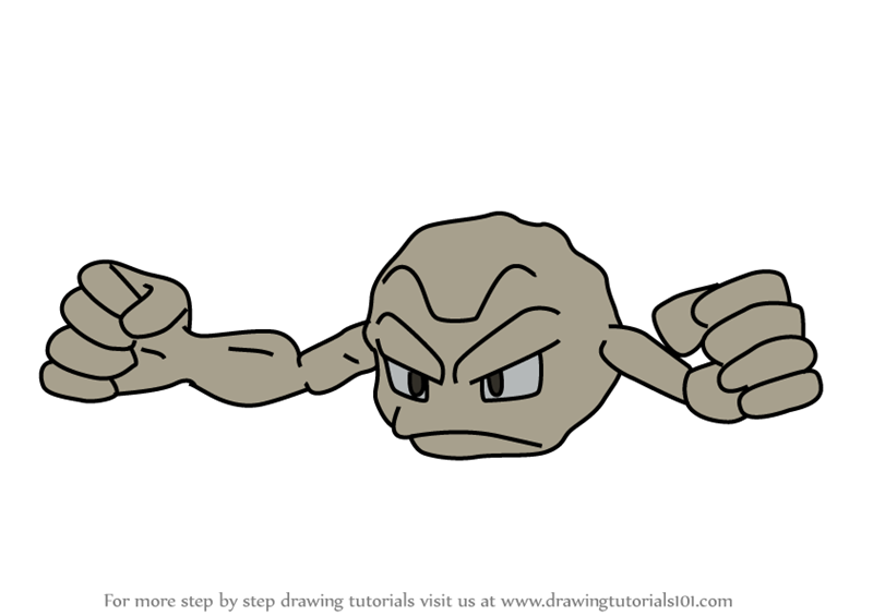 COMO DESENHAR E COLORIR O POKÉMON GEODUDE  HOW TO DRAW AND COLOR POKEMON  GEODUDE 