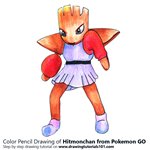 How to Draw Hitmonchan from Pokemon GO