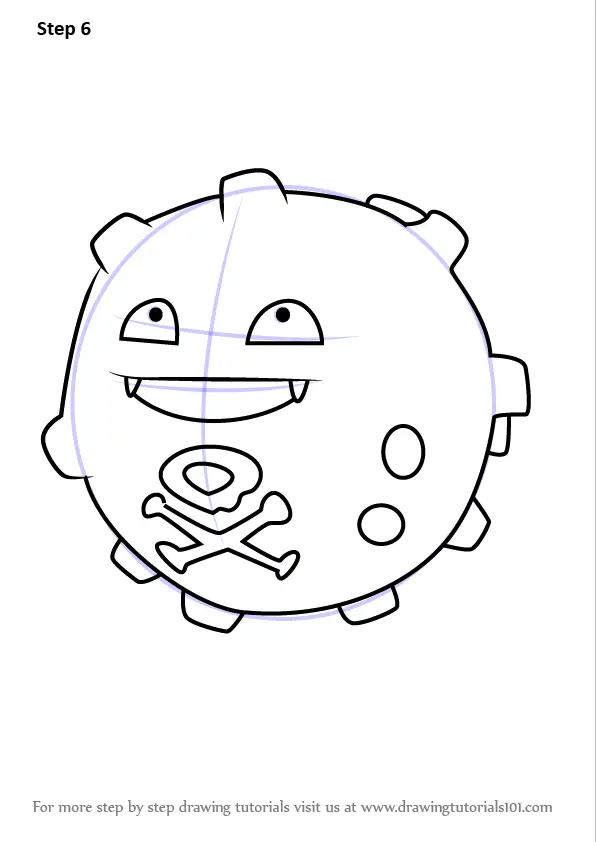 Learn How to Draw Koffing from Pokemon GO (Pokemon GO) Step by Step