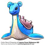 How to Draw Lapras from Pokemon GO