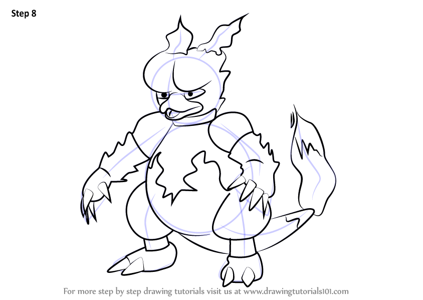 Learn How to Draw Magmar from Pokemon GO Pokemon GO Step by Step 