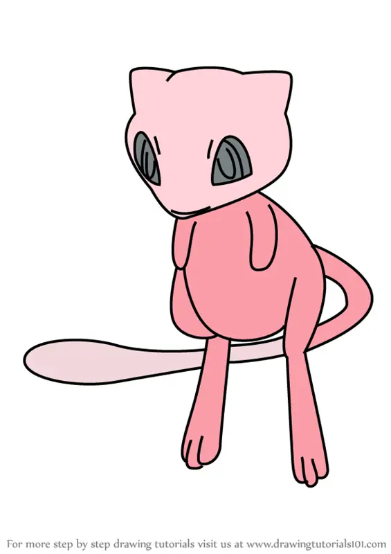 How to Draw Mew from Pokemon - Really Easy Drawing Tutorial