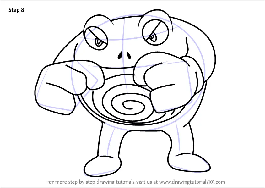 Learn How to Draw Poliwrath from Pokemon GO (Pokemon GO) Step by Step