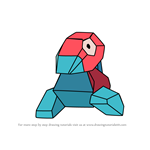 How to Draw Porygon from Pokemon GO
