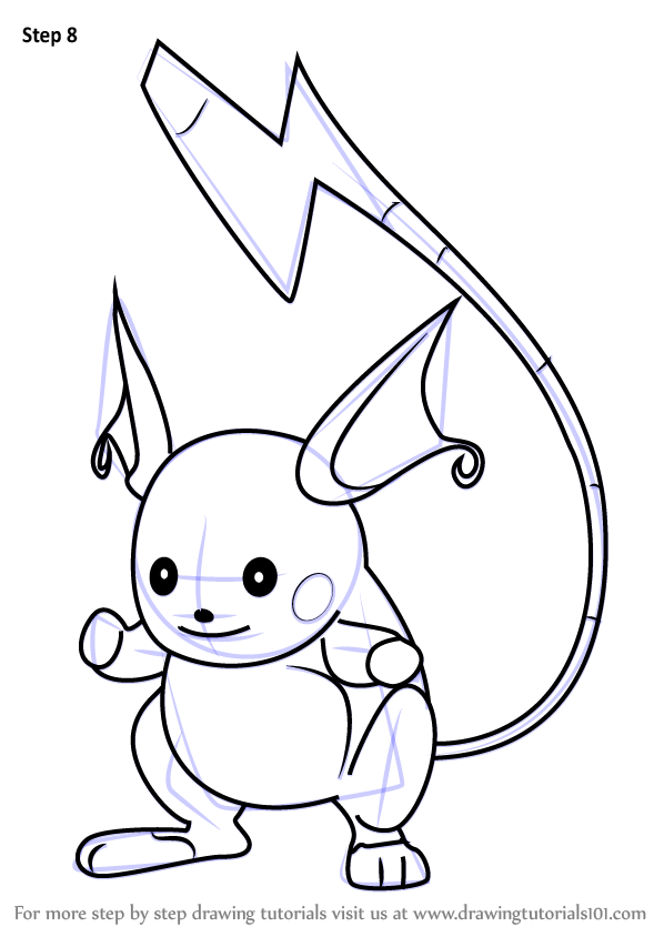 Learn How to Draw Raichu from Pokemon GO Pokemon GO Step by Step 