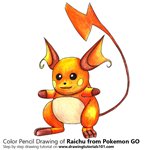 How to Draw Raichu from Pokemon GO
