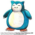 How to Draw Snorlax from Pokemon GO