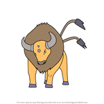 How to Draw Tauros from Pokemon GO