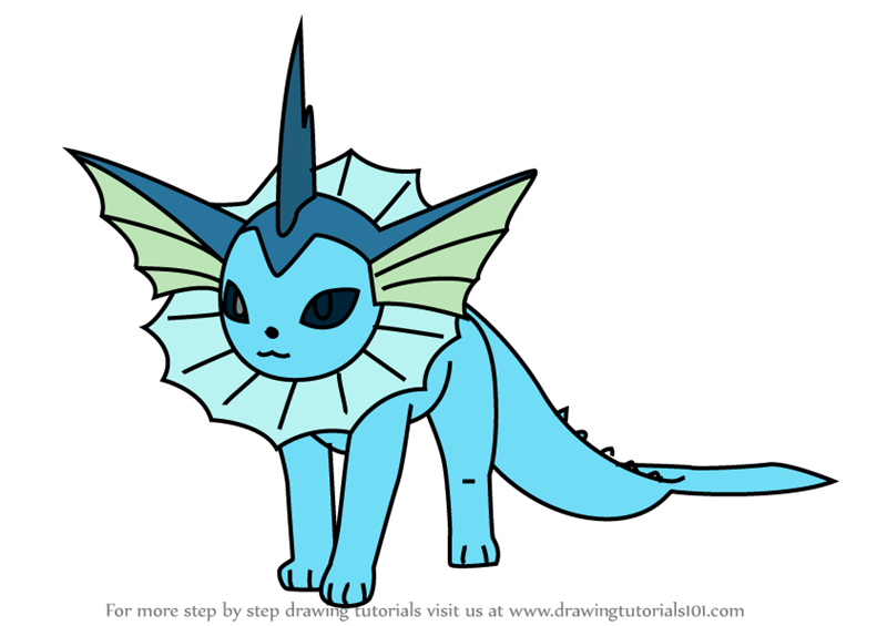 Featured image of post How To Draw Vaporeon Now we will begin to give vaporeon some legs