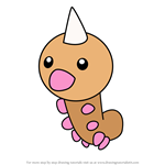 How to Draw Weedle from Pokemon GO