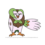 How to Draw Dartrix from Pokemon Sun and Moon