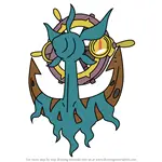 How to Draw Dhelmise from Pokemon Sun and Moon