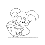 How to Draw Komala from Pokemon Sun and Moon