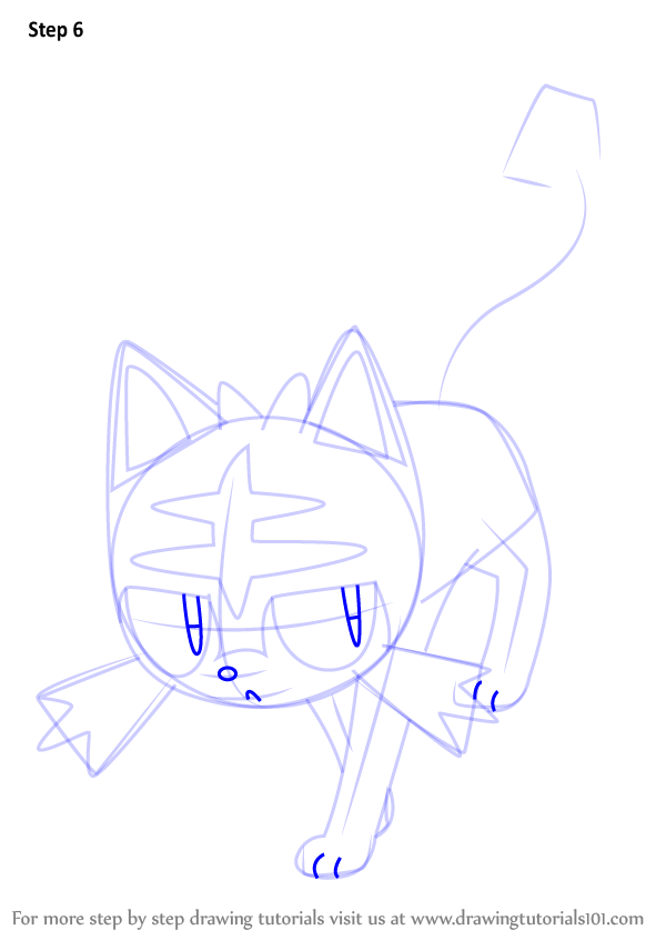 How to Draw Litten from Pokemon Sun and Moon (Pokémon Sun and Moon ...