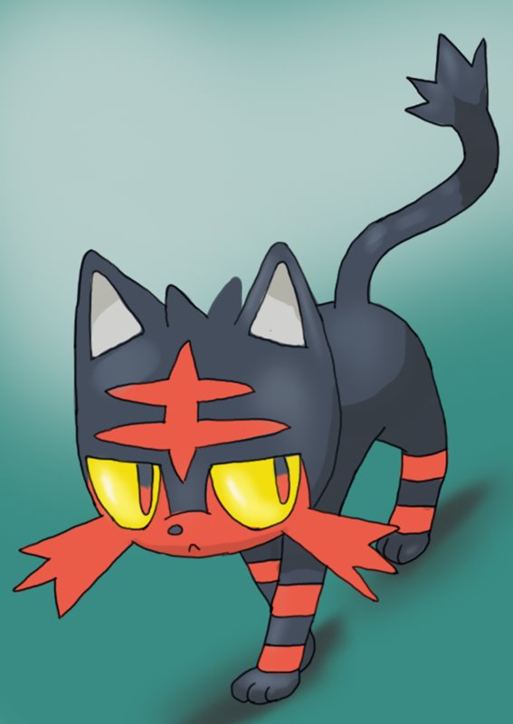 Of litten pictures Pokemon Coloring