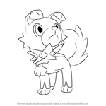 How to Draw Rockruff from Pokemon Sun and Moon
