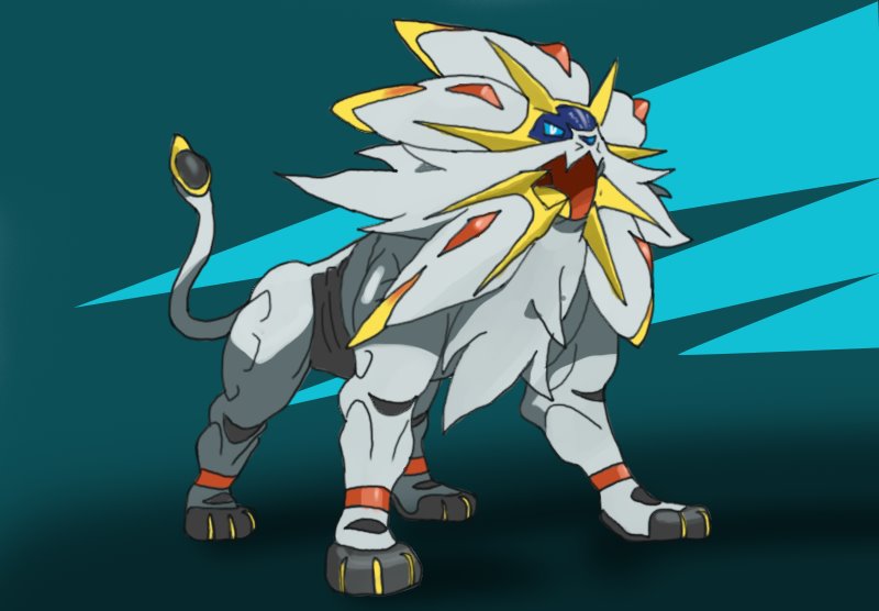 Learn How to Draw Solgaleo from Pokemon Sun and Moon (Pokémon Sun and ...