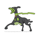 How to Draw Zygarde 10% Forme from Pokemon Sun and Moon