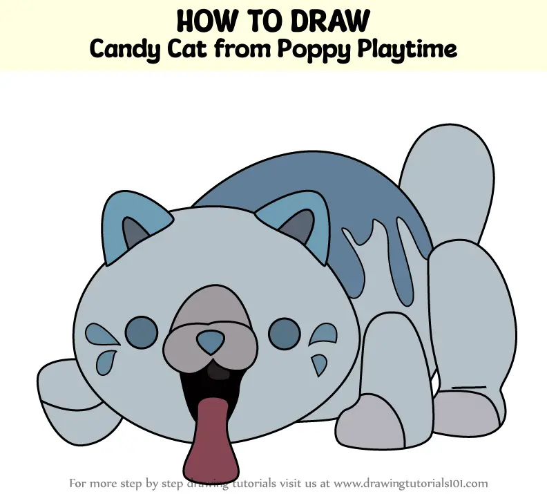 HOW TO DRAW POPPY PLAYTIME, HORROR GAME, STEP BY STEP
