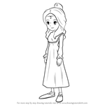 How to Draw Aurora from Professor Layton
