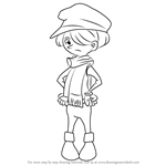 How to Draw Crow from Professor Layton